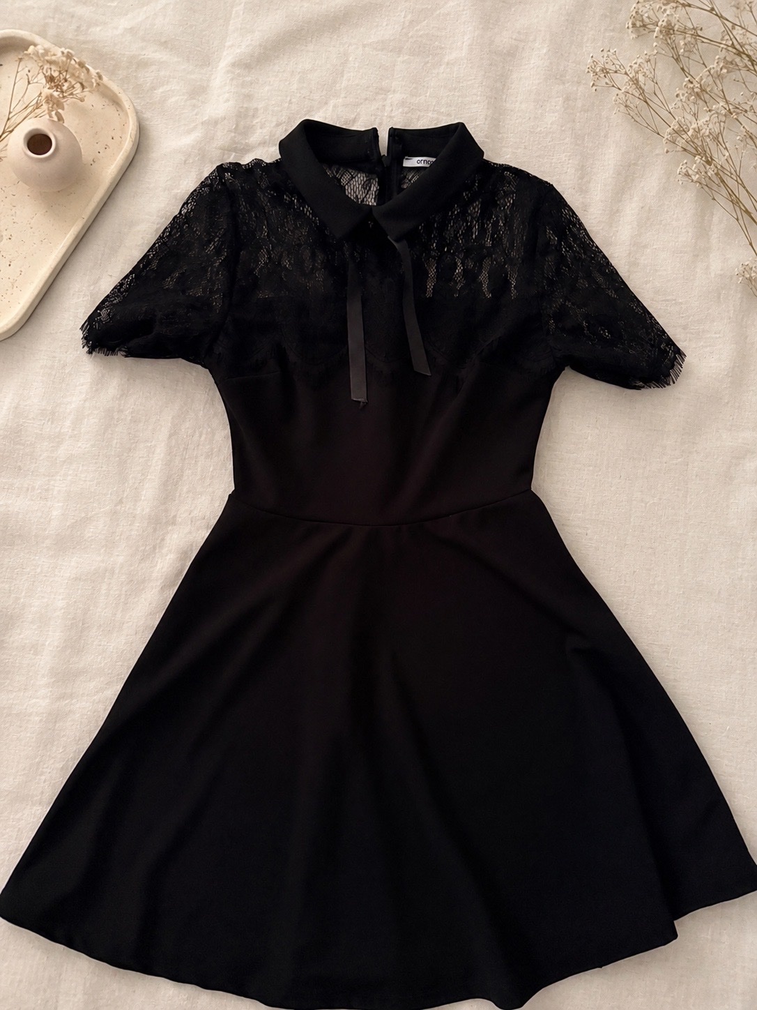 Midnight Lace Collar Dress - Robe Midnight en Dentelle