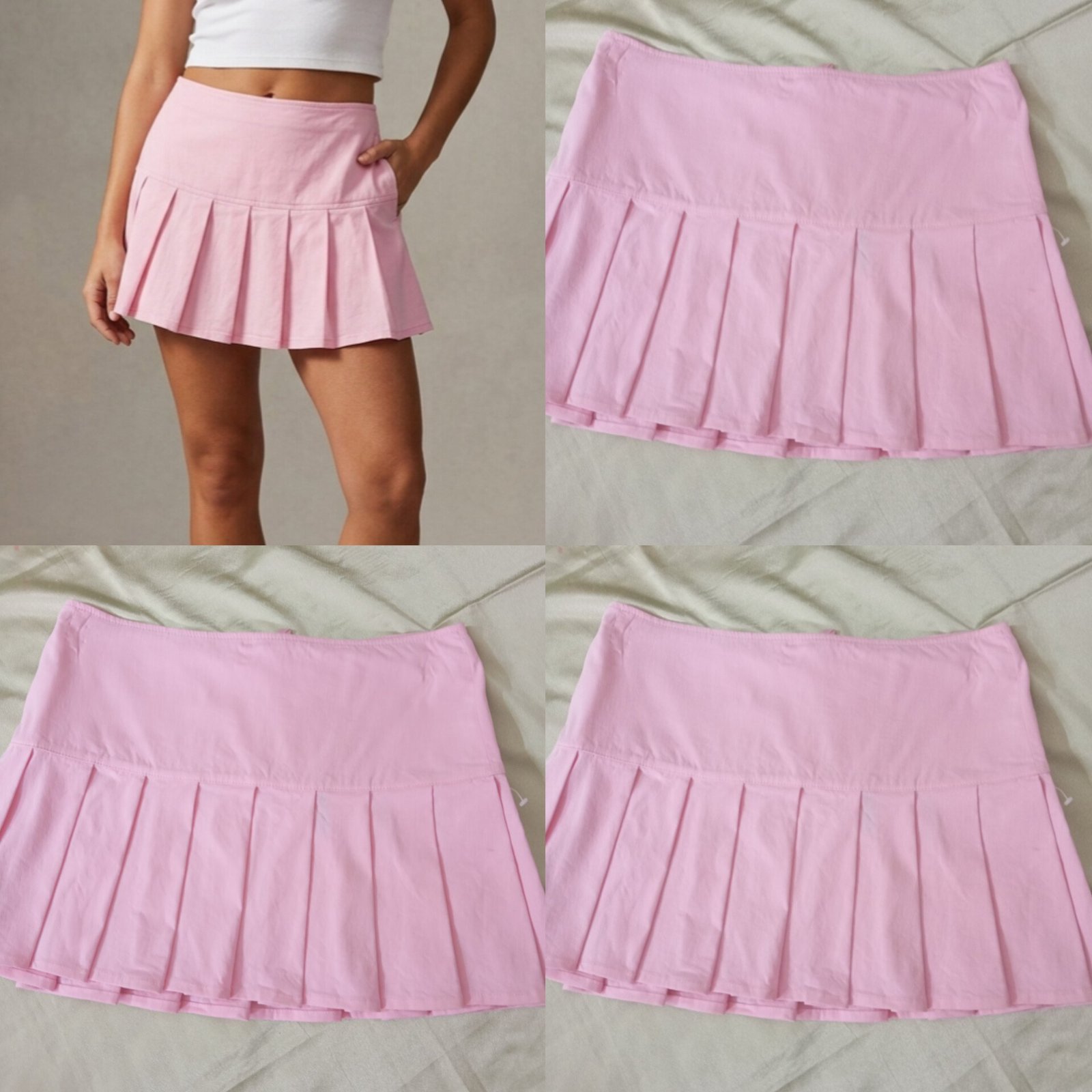 Jupe plissée rose très tendance 