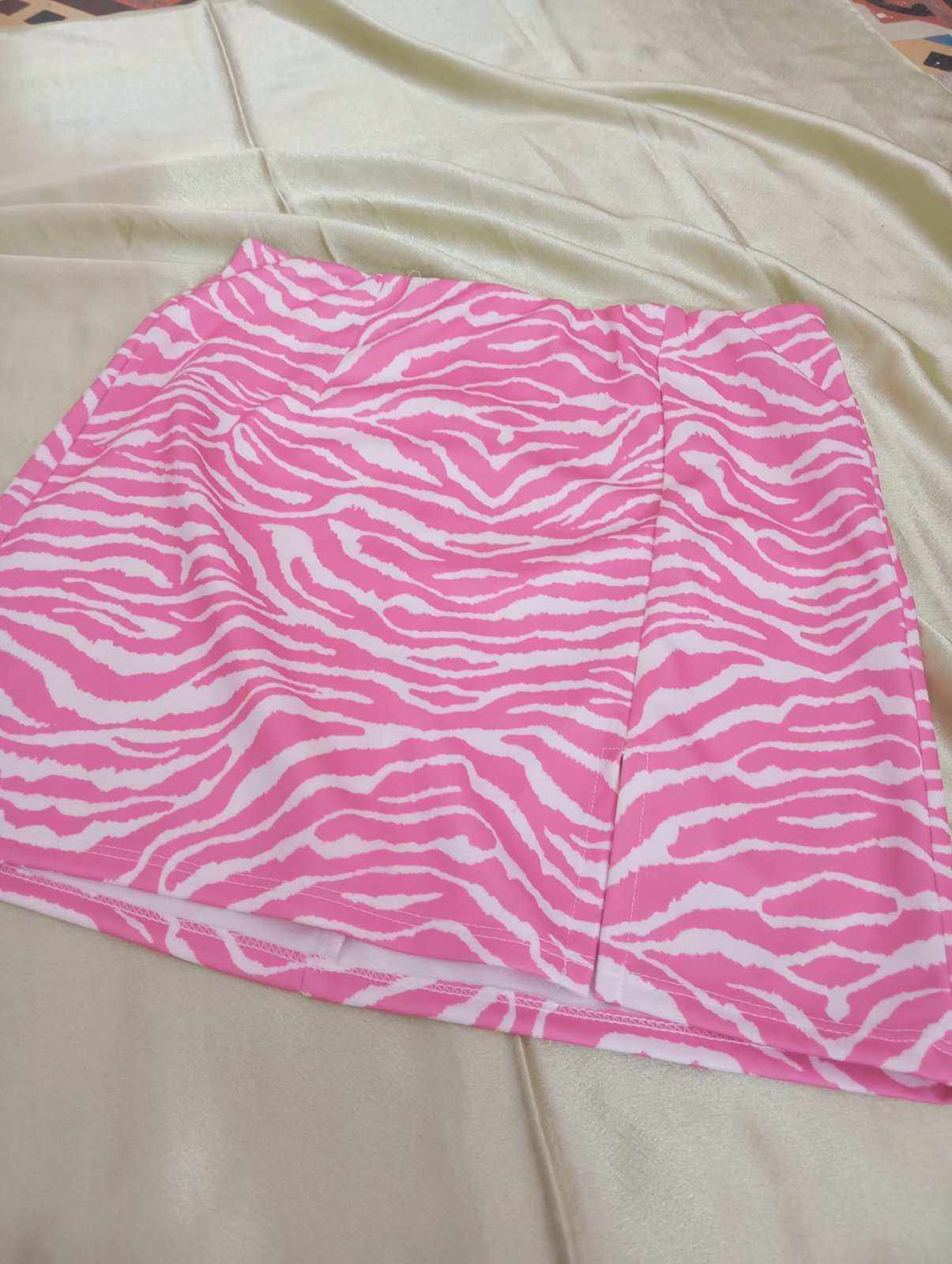 Jupe rose zebra print 