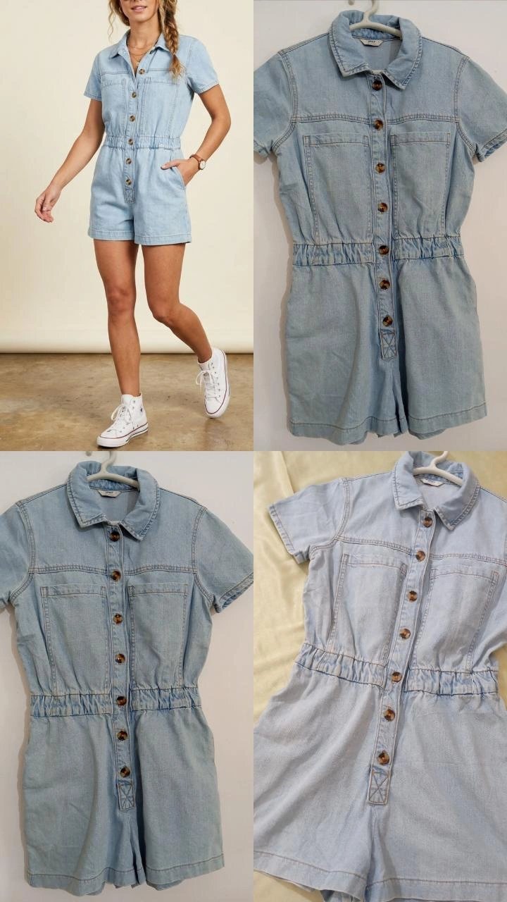 Trendy denim combishort 