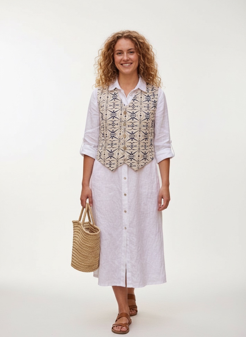Robe-tunique et gilet sans manches