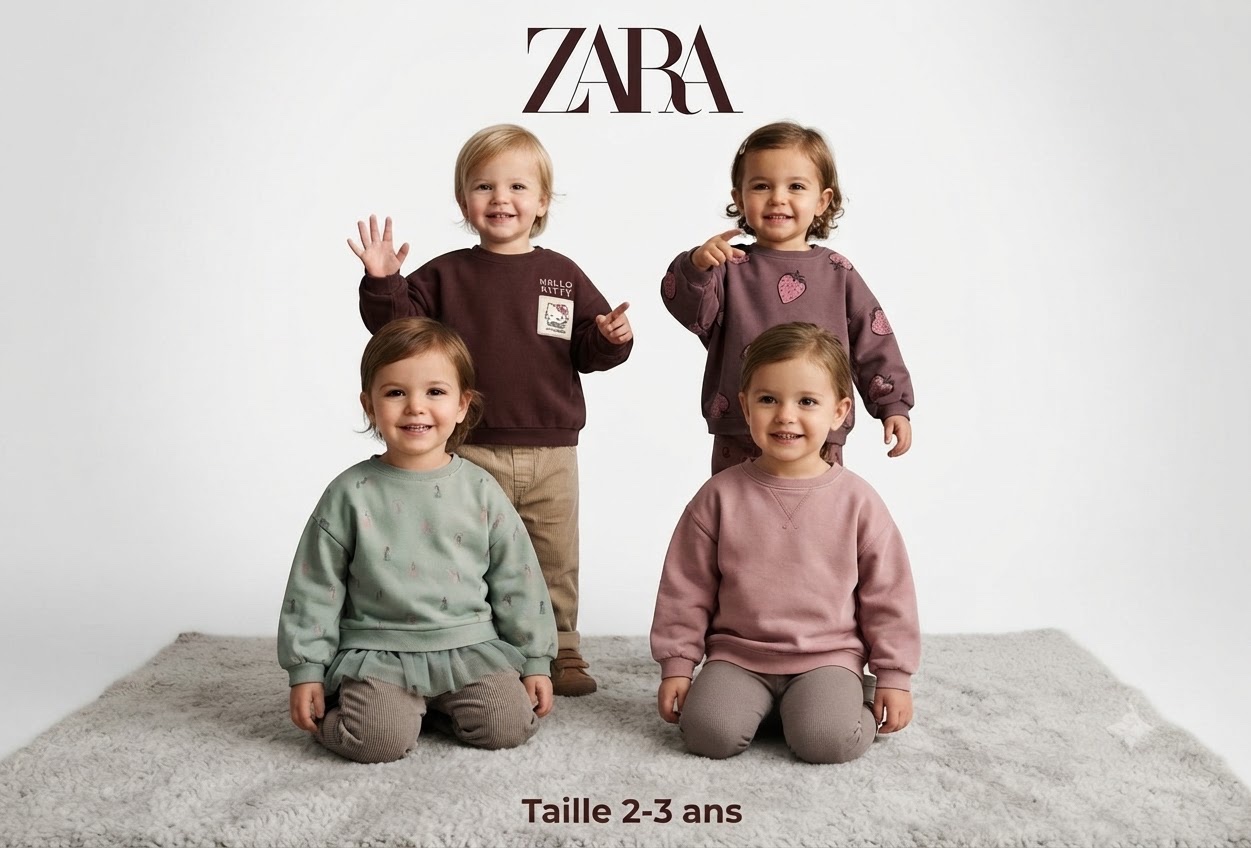 Lot de 4 pulls Zara taille 2-3 ans (92 cm)