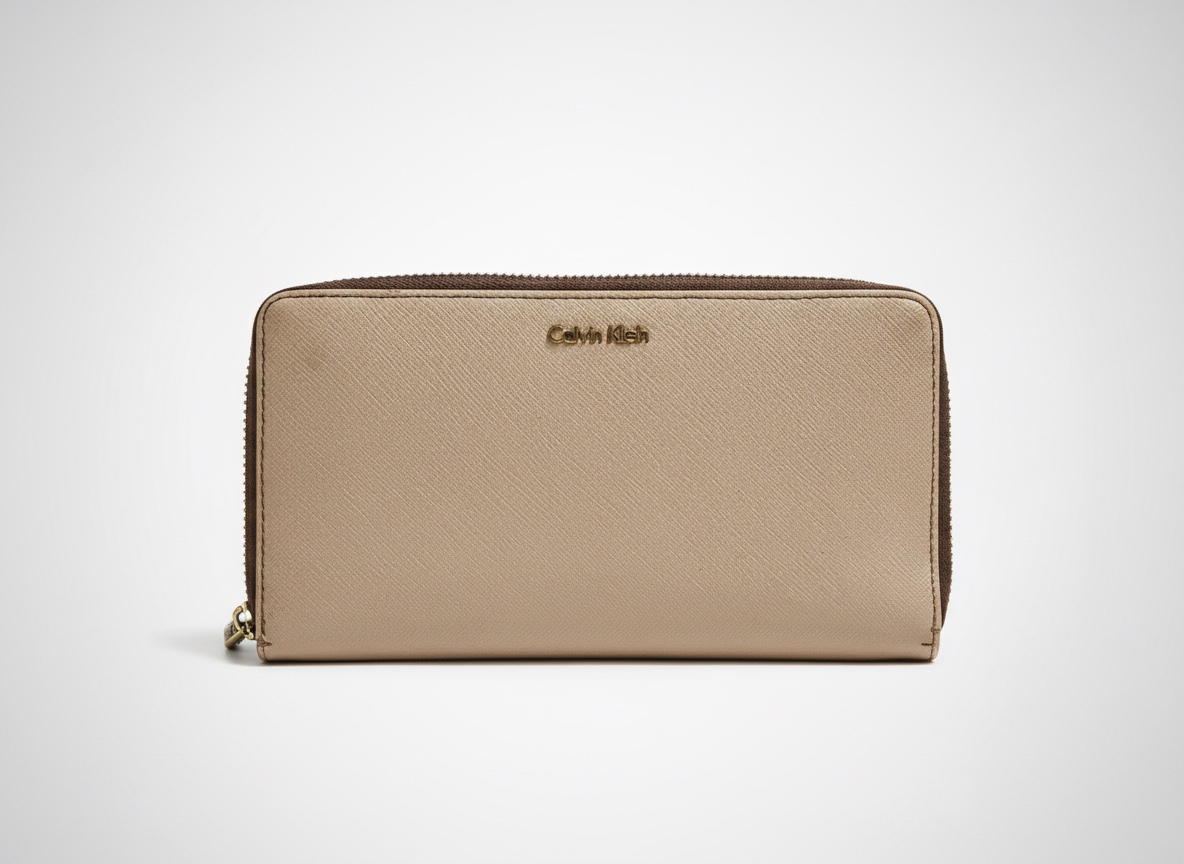 Portefeuille calvin klein beige 
