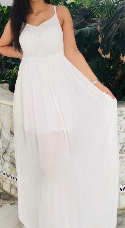 Robe blanche longue