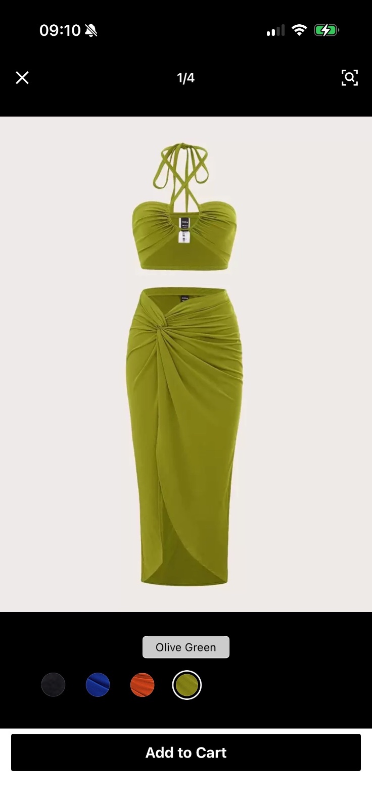 Top et jupe vert