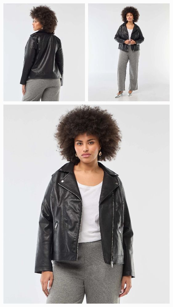 Veste cuire Kiabi pour femme
