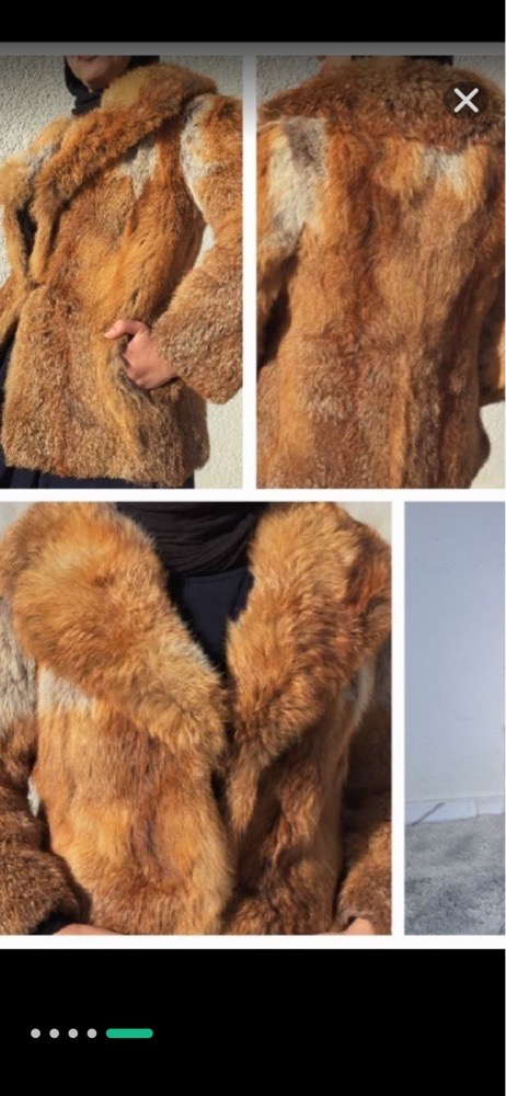 Manteau veritable forrure renard