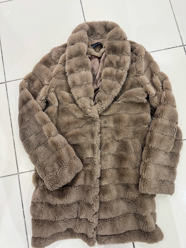 Manteux maha moden beige faux forrure