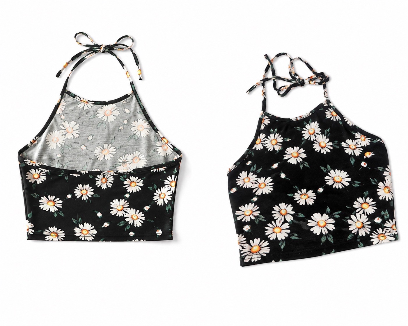 Crop top noir dos nu 