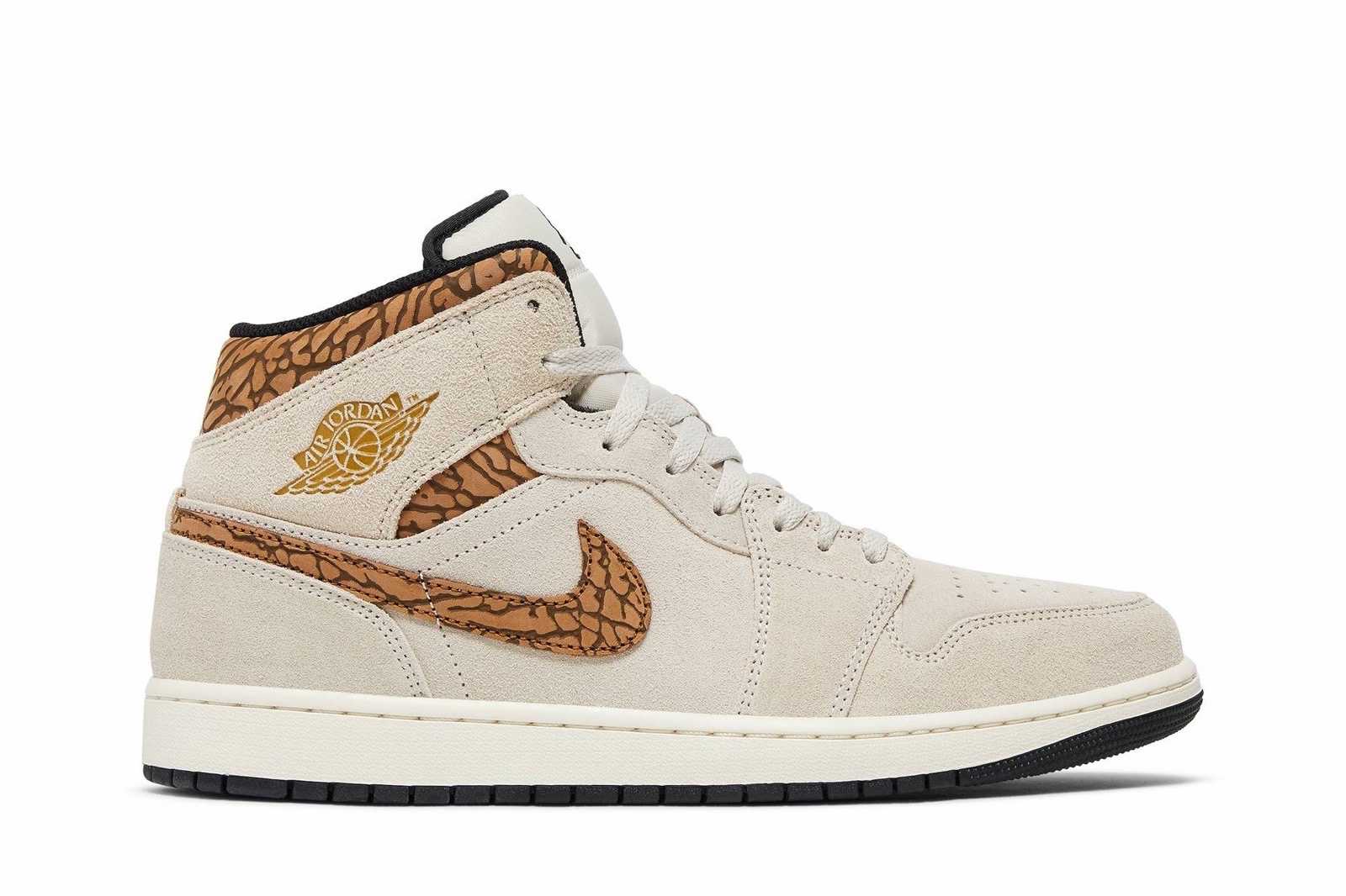 Nike Air Jordan 1 Mid SE Elephant Print Beige/ pointure:41