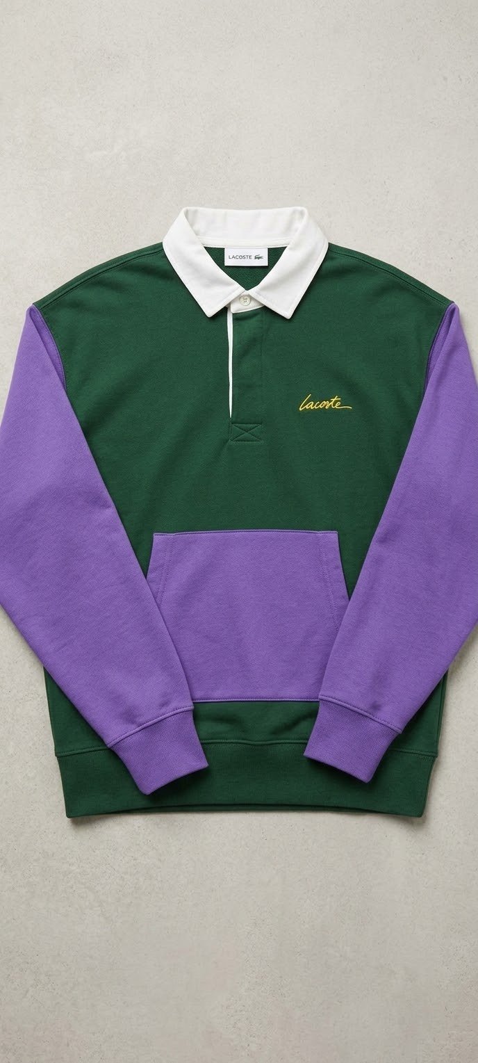 Je vends ce polo de rugby / sweat-shirt à col polo de la marque Lacoste.
