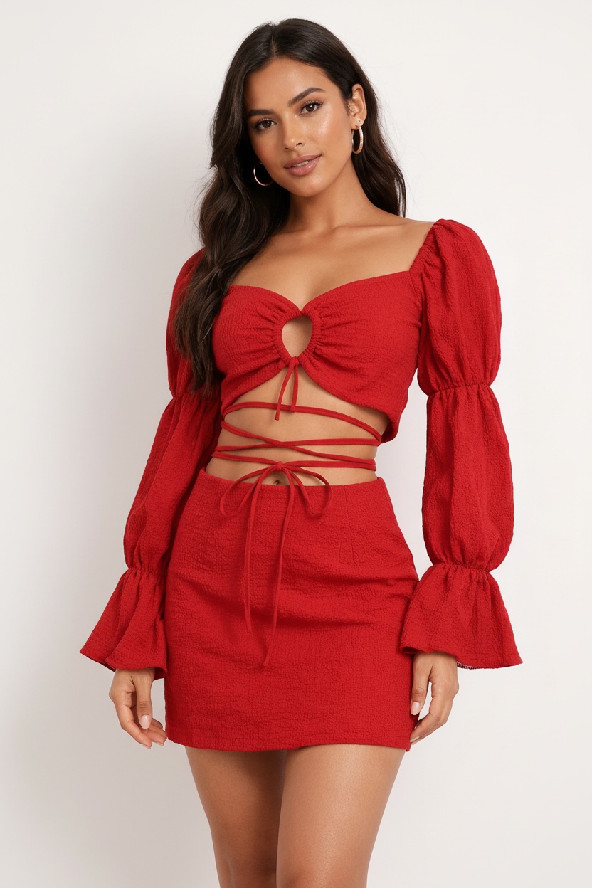 Set 2 pieces rouge