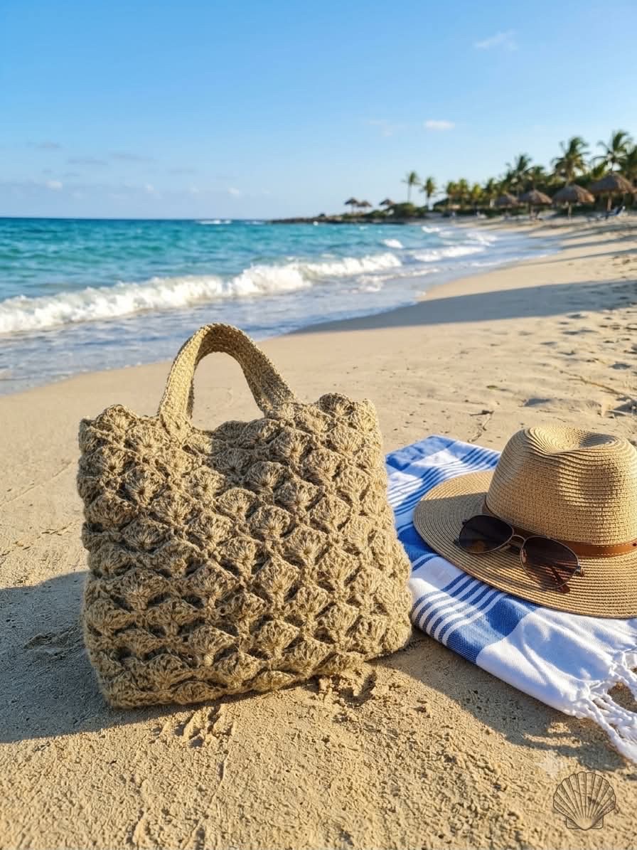 Sac de plage en crochet 