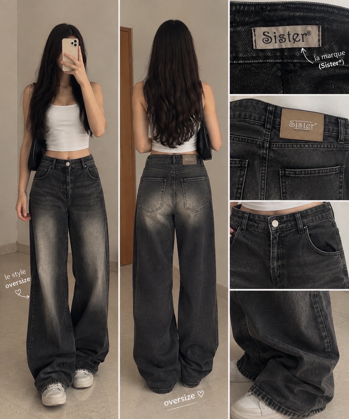 Srwel bagui jean taille 36 oversize