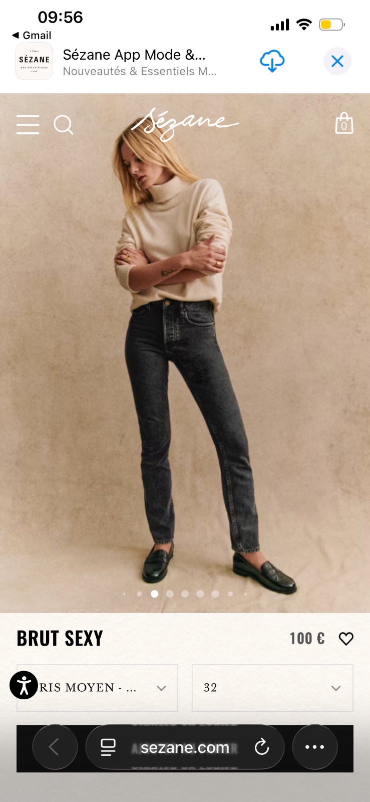 Jeans Sézane "Le Brut Sexy"