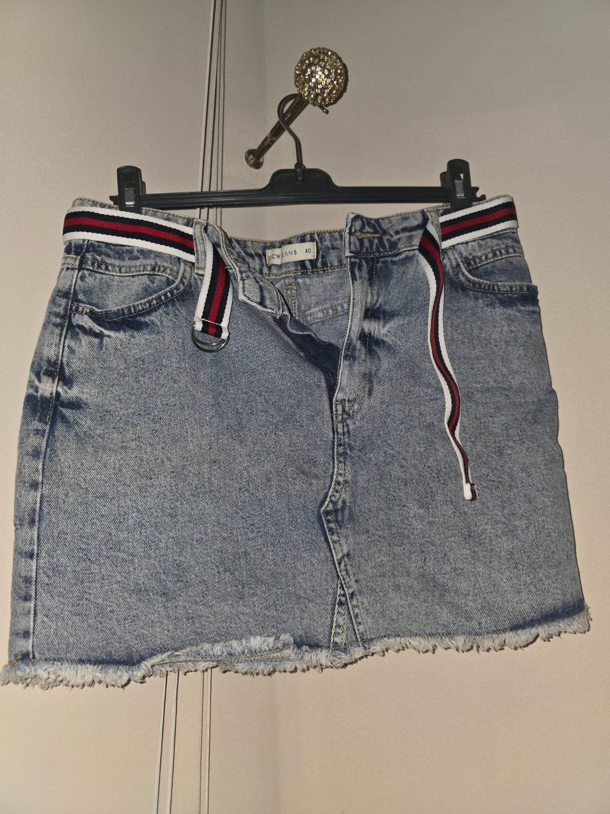 Jupe jeans avec ceinture lc wakiki 