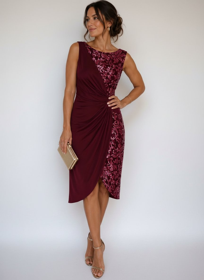 Robe soirée bordeaux 