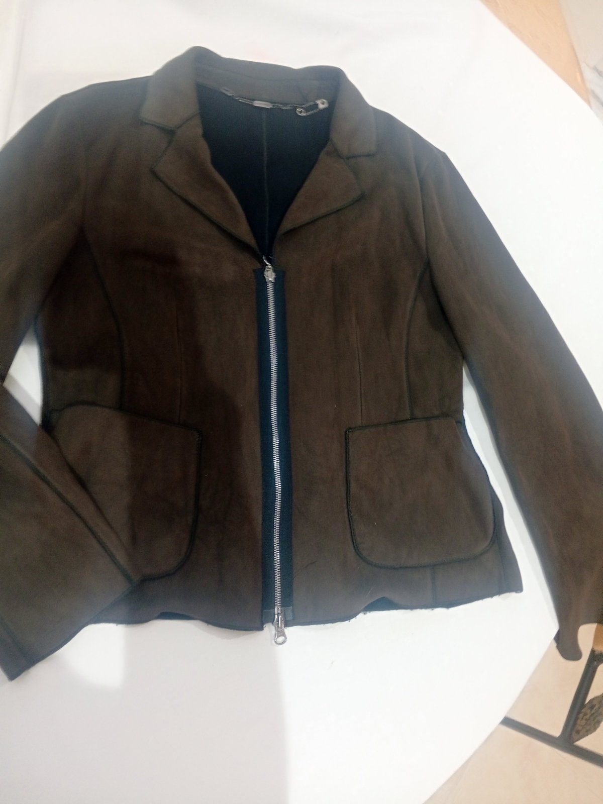 Veste daim vert militaire taille M/L