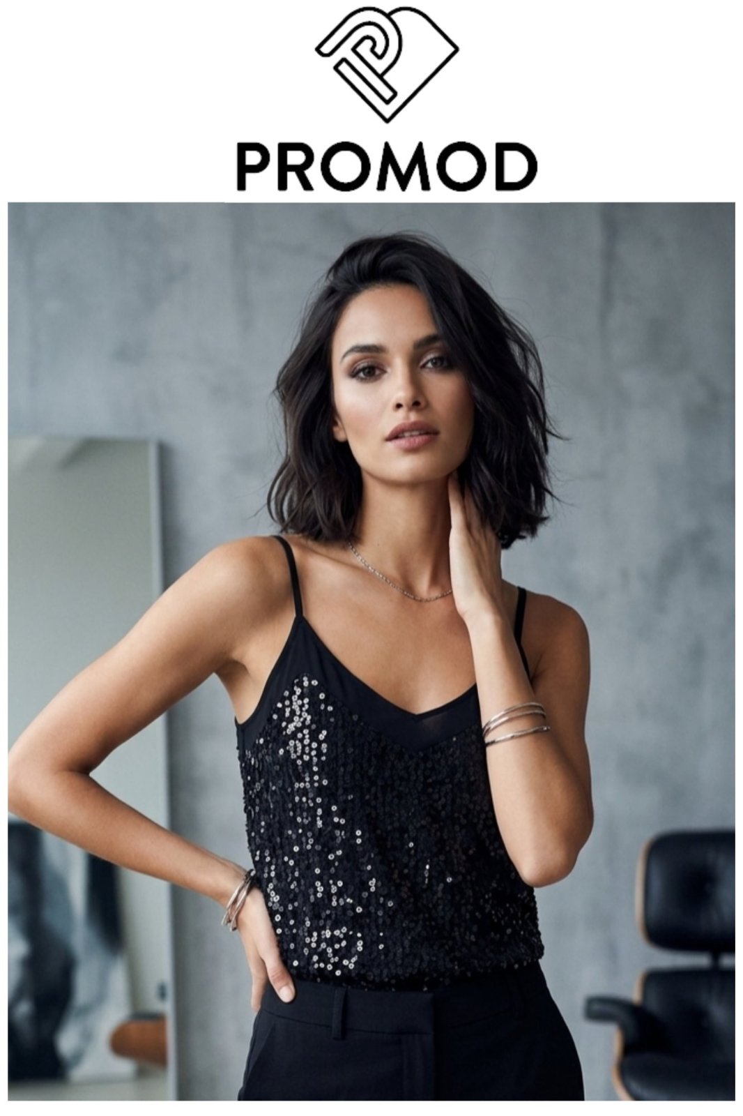 ✨ Top noir à sequins Promod ✨