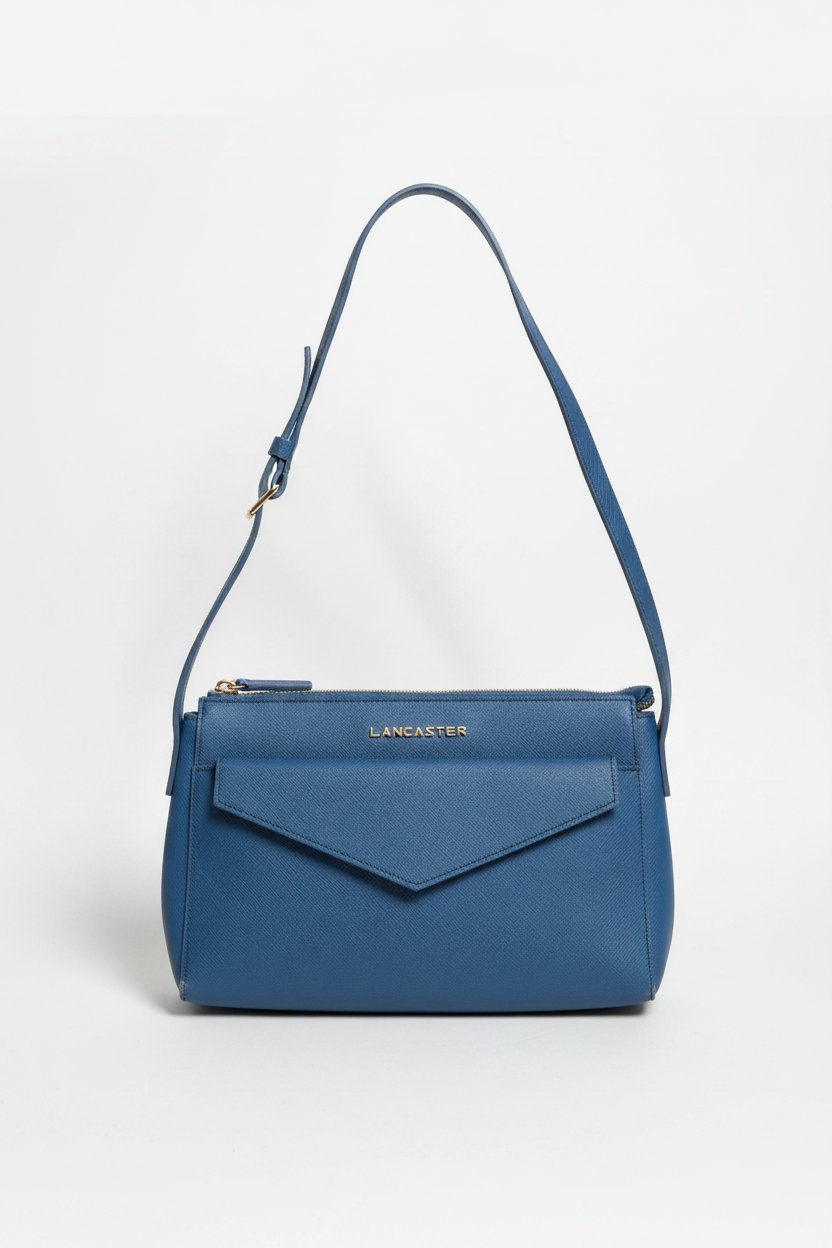 ​Neuf jamais porté  ⚠️⚠️🔥Sac bandoulière Lancaster en cuir Saffiano bleu 🔥🔥avec dust bag ⚠️