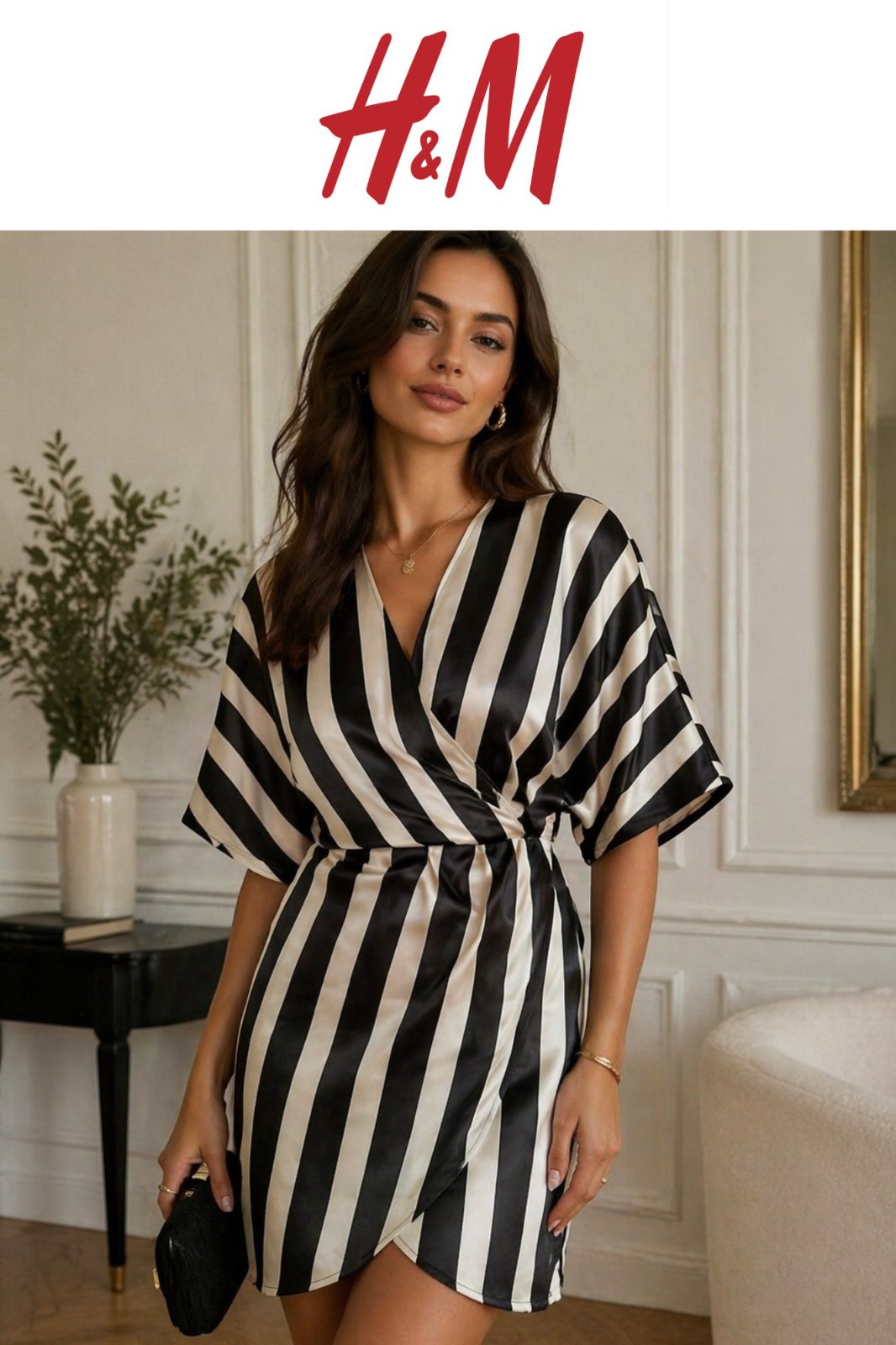 ✨Jolie robe portefeuille satinée élégante ✨