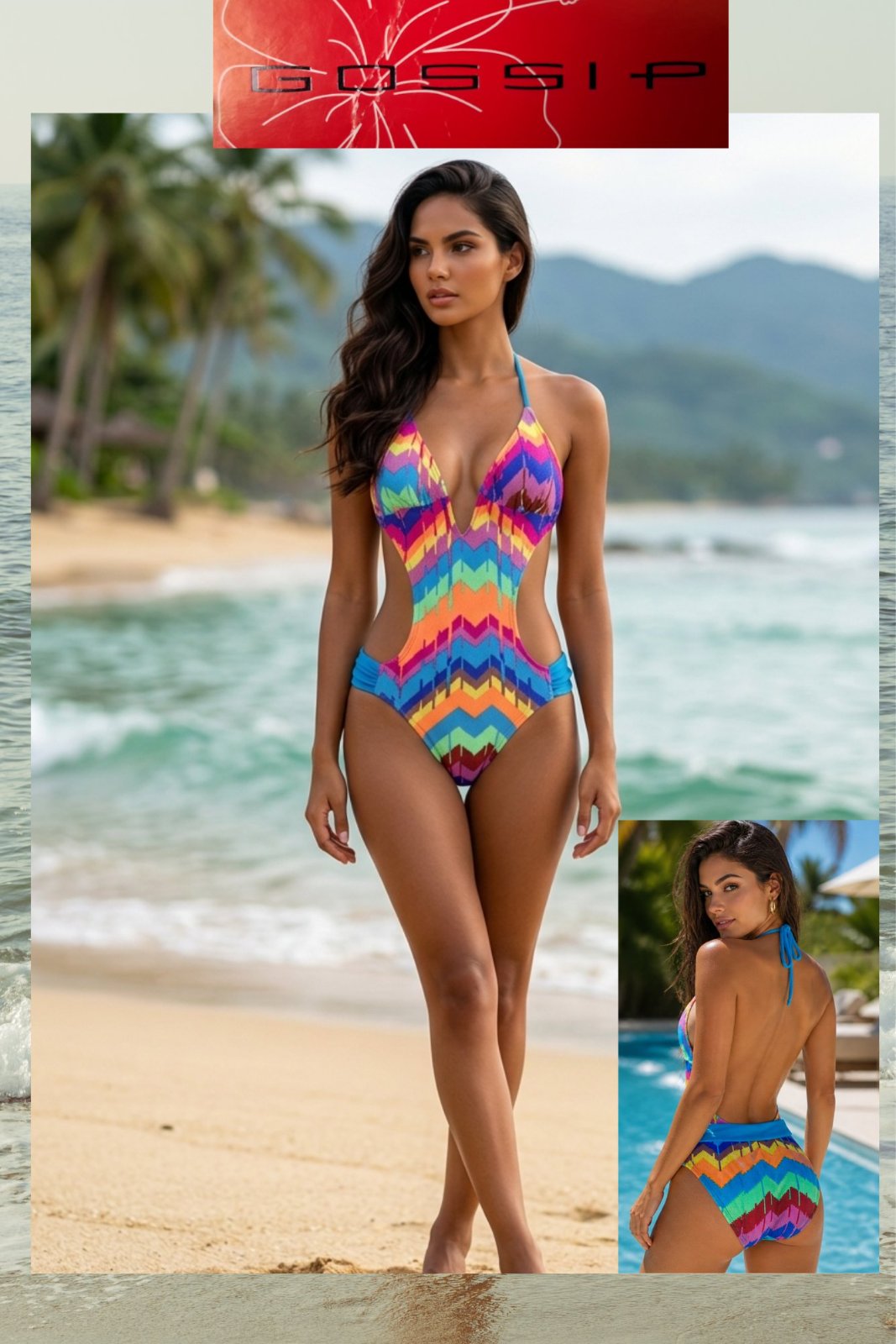 🔥🔥Maillot de bain Gossip  1 pièce multicolore premium neuf avec étiquette 🔥🔥⚠️