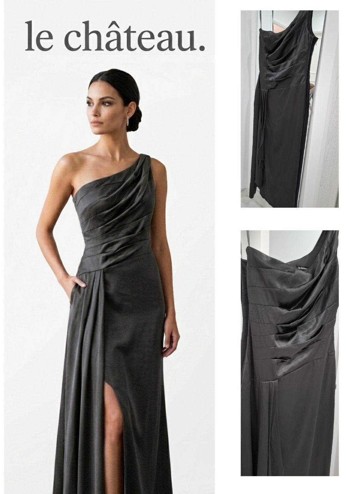 ✨ Robe de soirée marron foncé élégante Le Château – Taille M✨️🔥