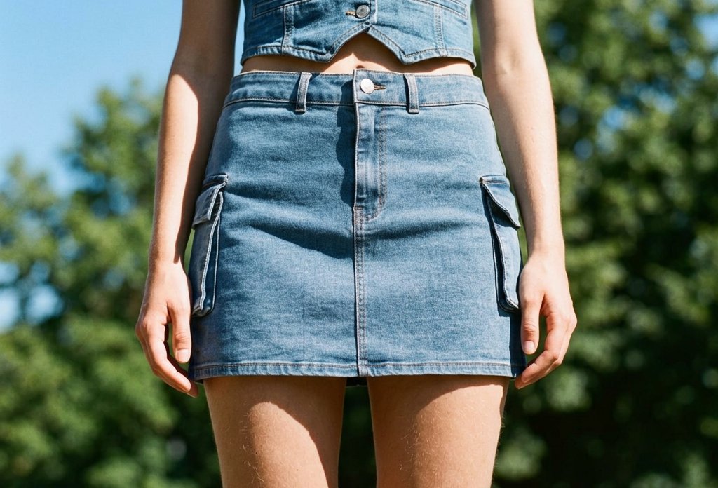 Jupe en jean cargo Refuge Denim