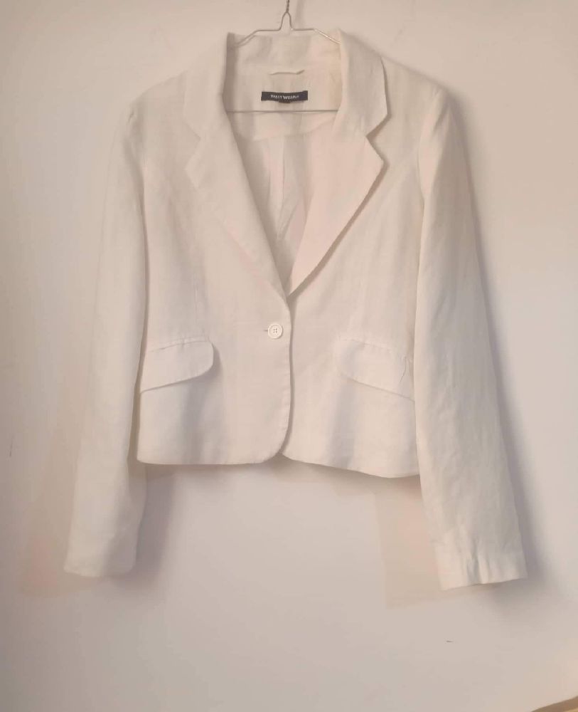 blazer blanc en lin