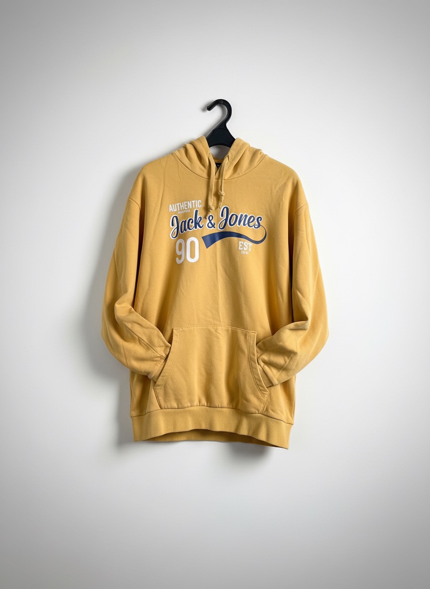 Sweat à capuche Jack & Jones – Jaune moutarde – Taille L