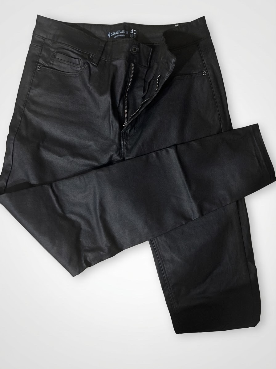 Pants semi cuir a elastique 