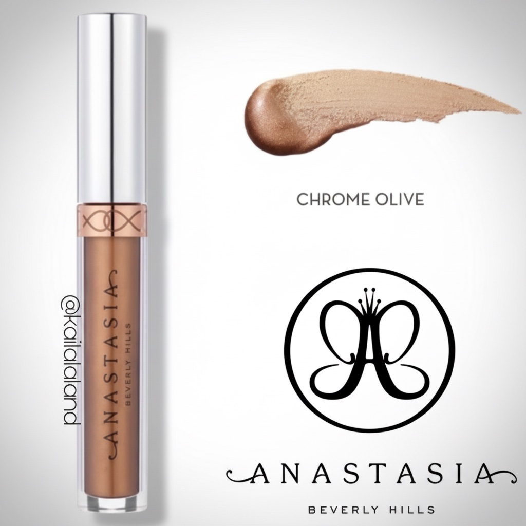 Hills metallic liquid lipstick chrome olive