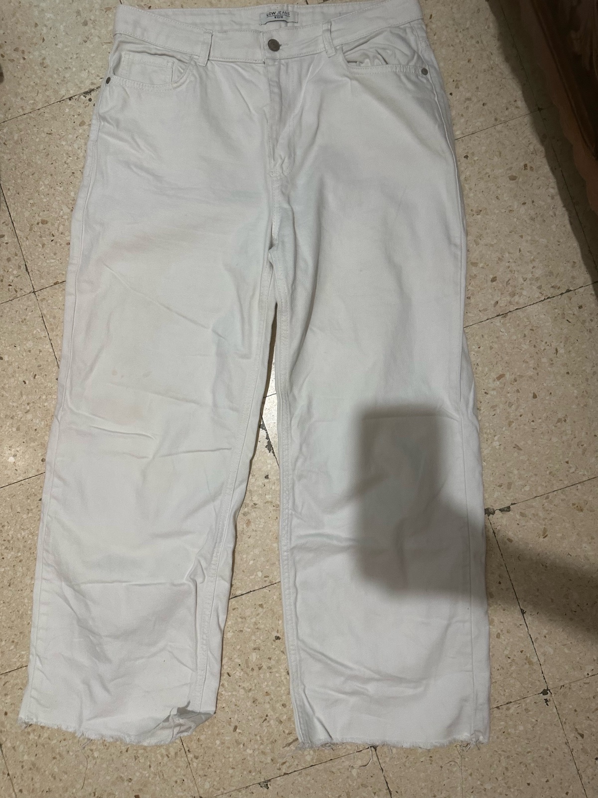Jean large blanc 