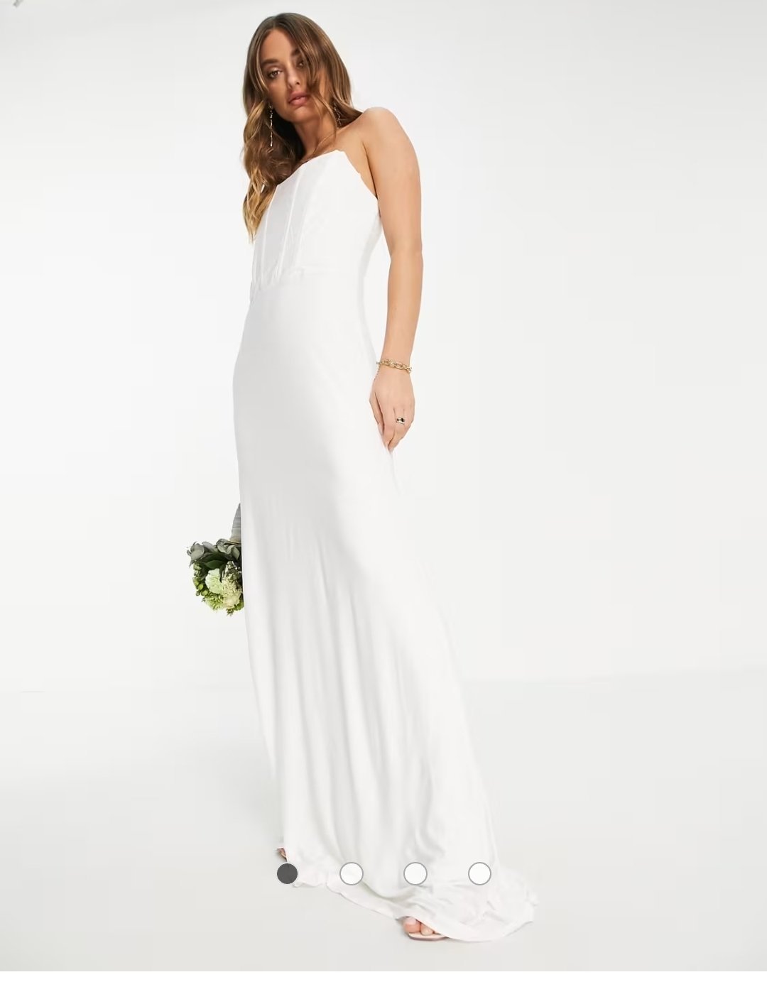 TFNC Bridal maxi dress with corset in ivory  taille 42 
