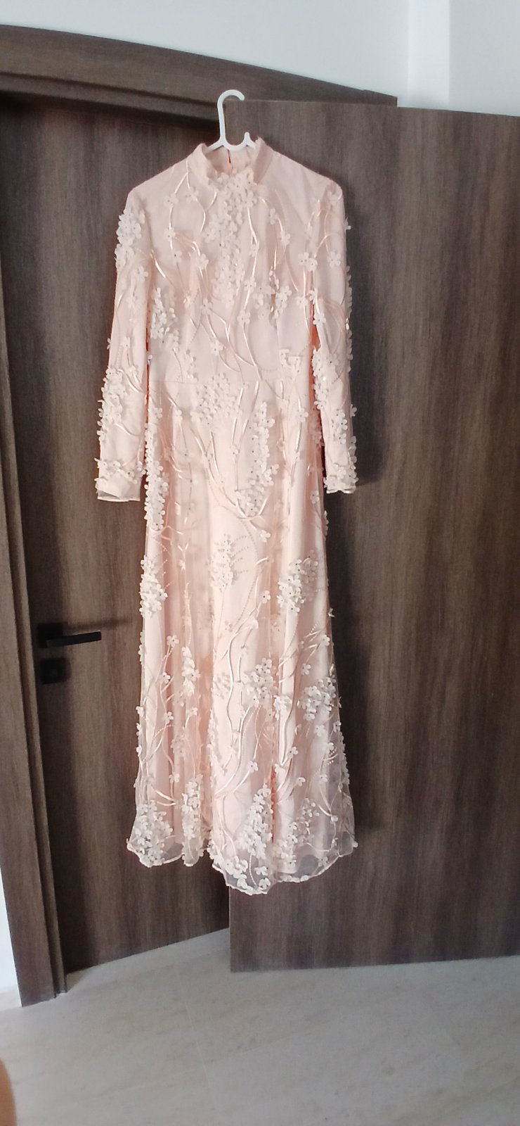Robe soirée saumon
