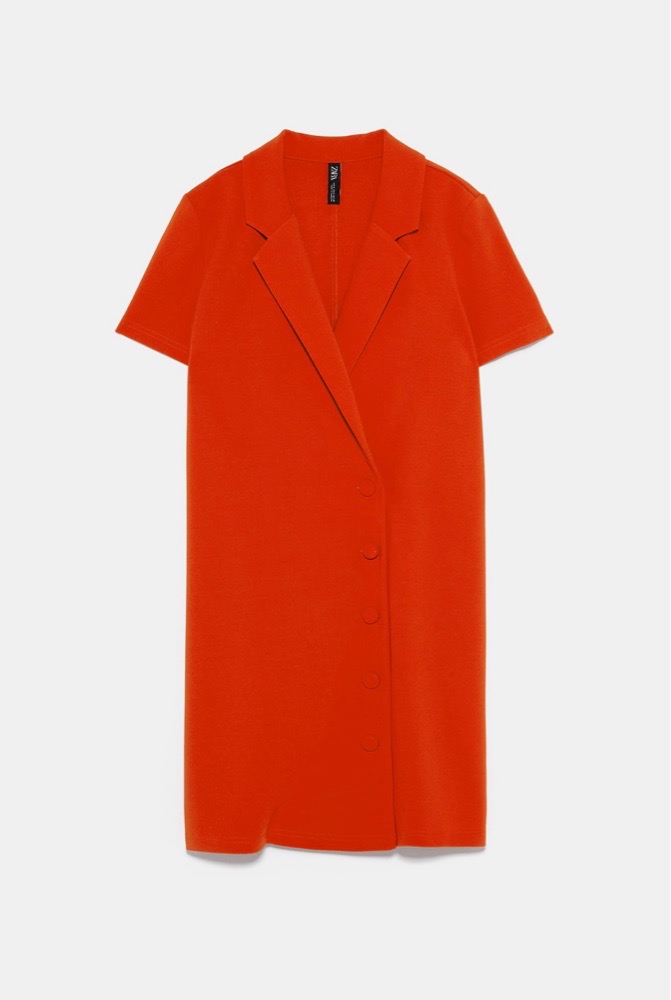 Robe blazer rouge-orange