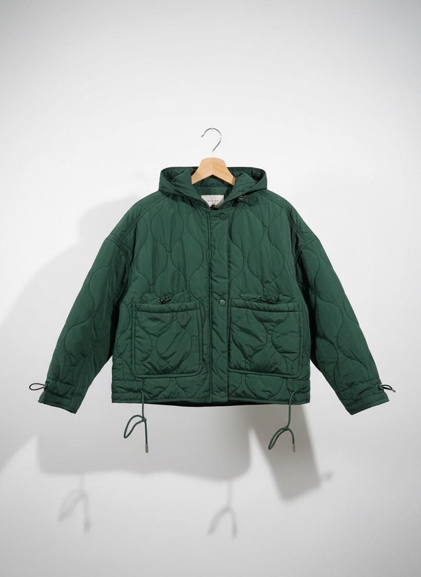 Veste matelassée verte de style bomber