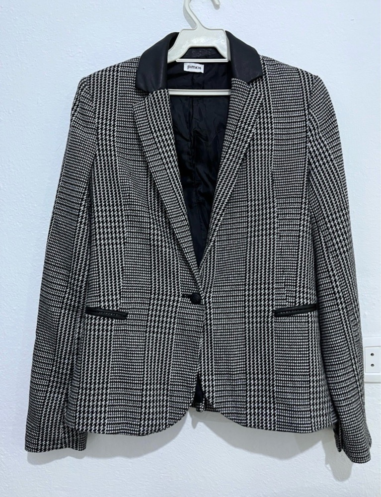 Blazer à carreaux 