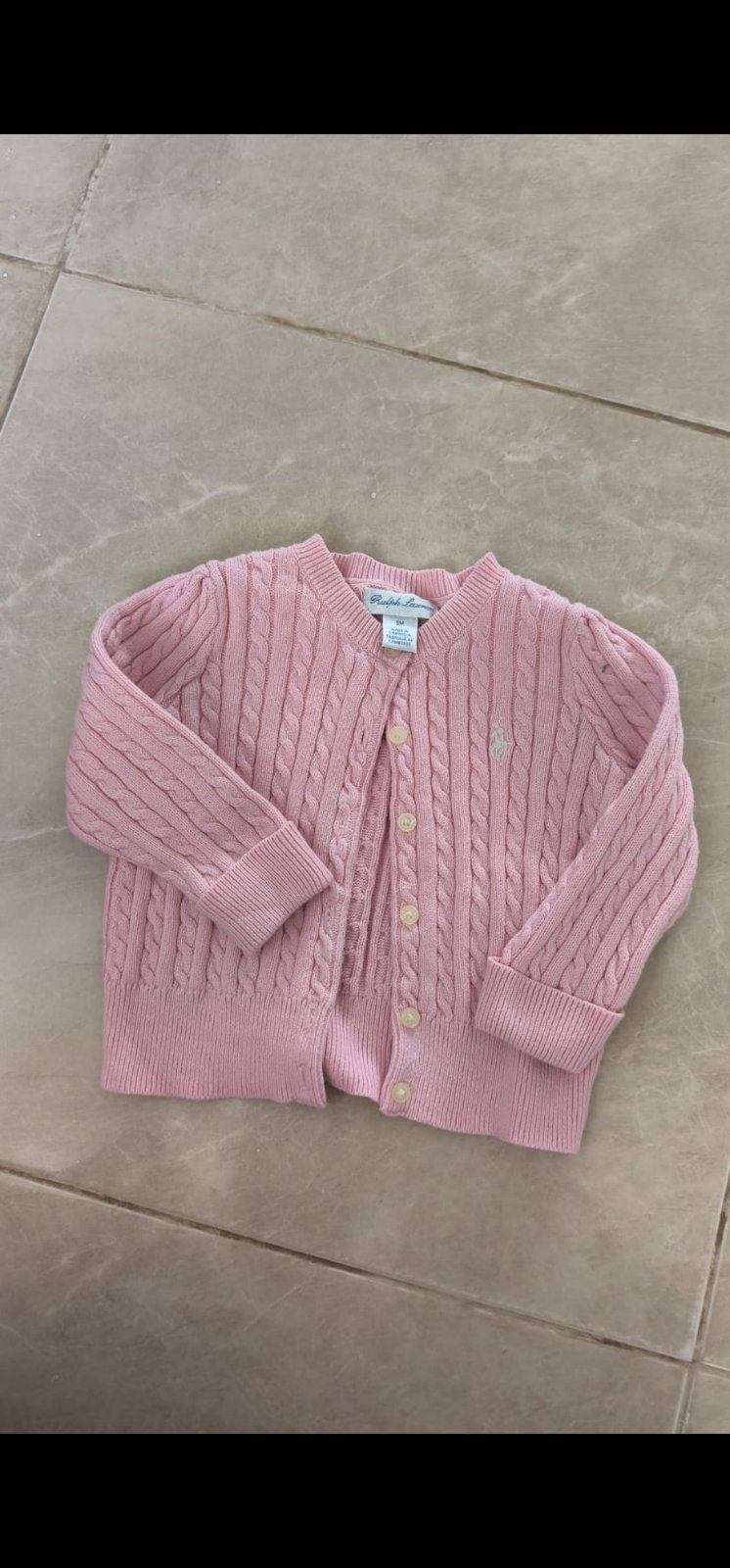 Gilet ralph lauren rose 9 mois