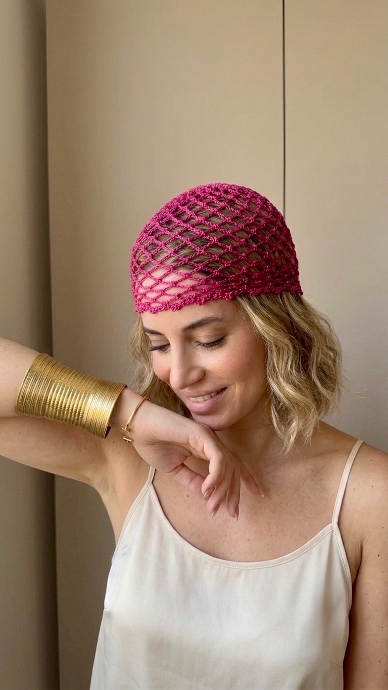 Un bonnet d’été en crochet DMC