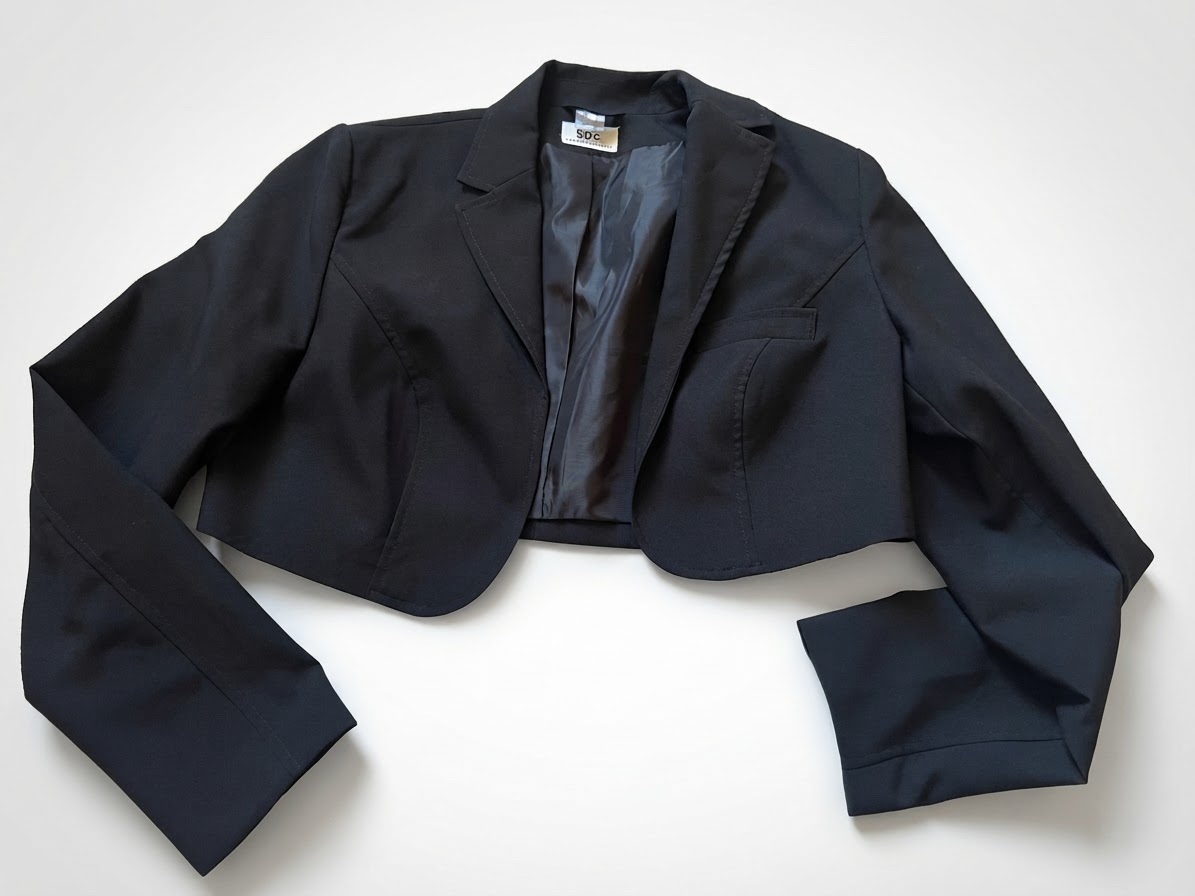 Blazer noir cropped