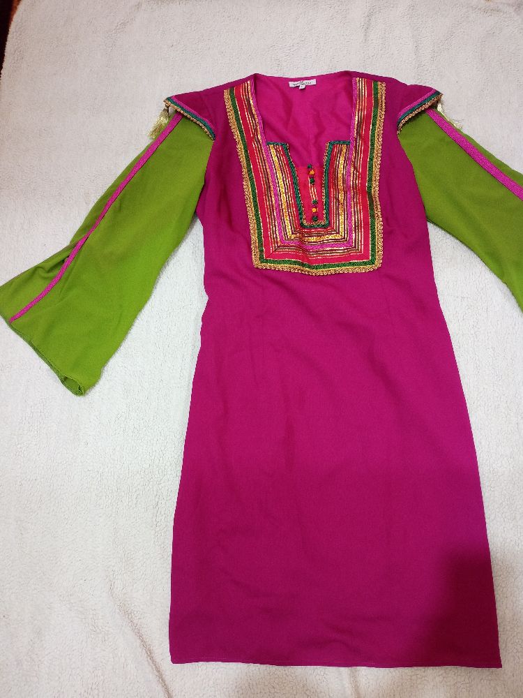 Caftan rose et vert 