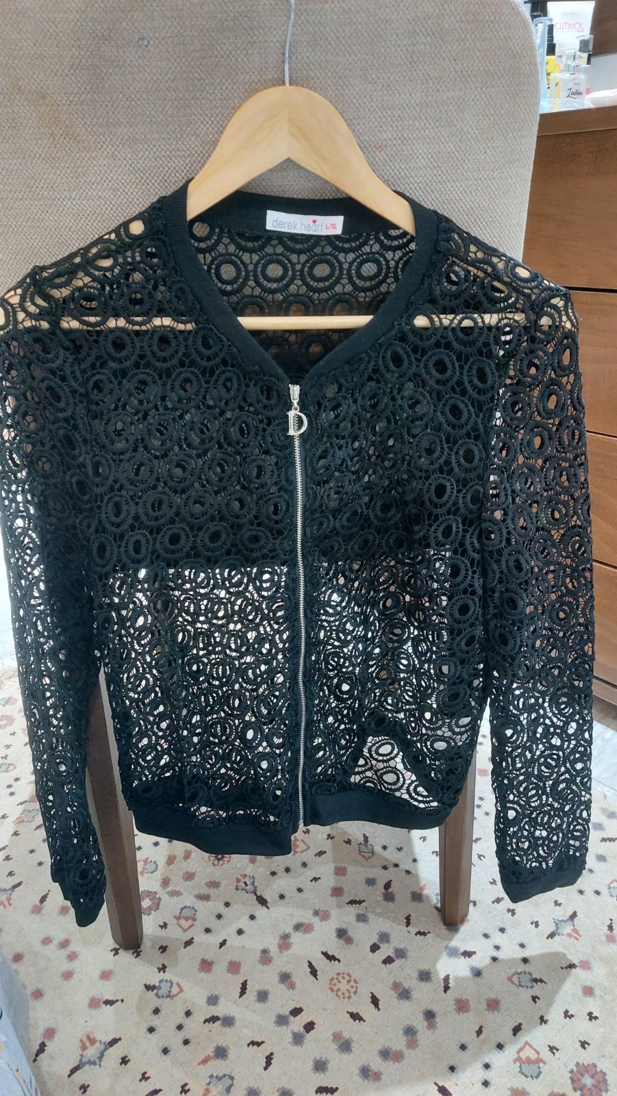 Jilet en dentelle noir