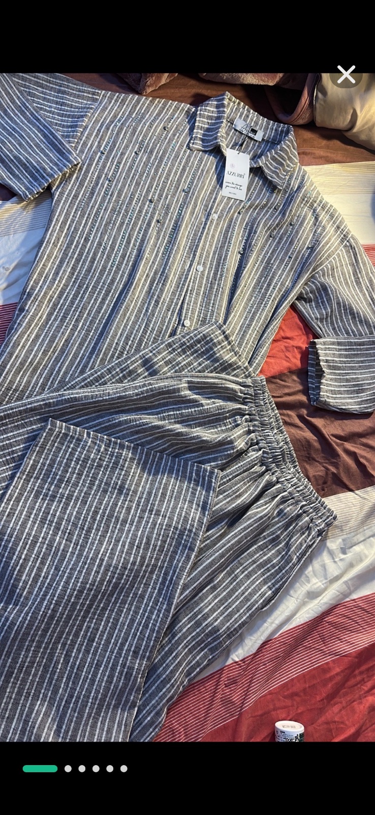 Set femme قمراية importation turkey en gris avec des perles😍