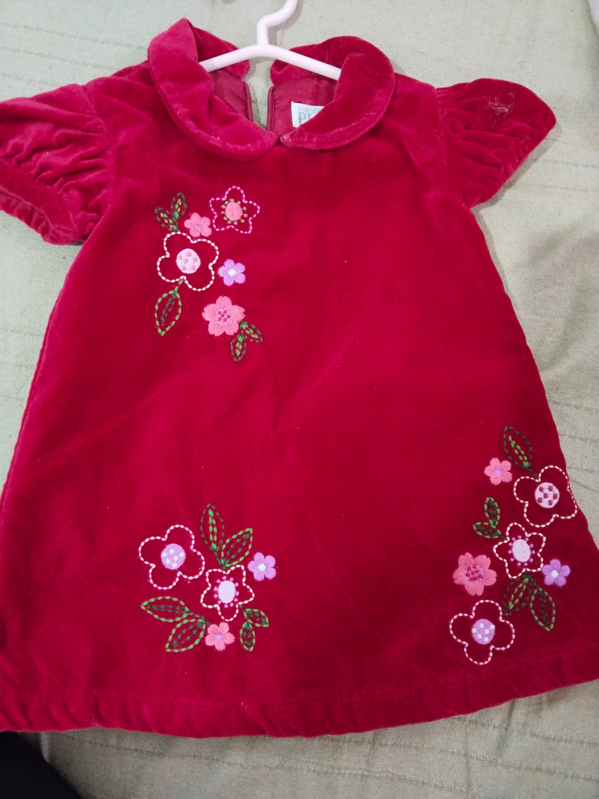 Robe rouge 6/9 mois