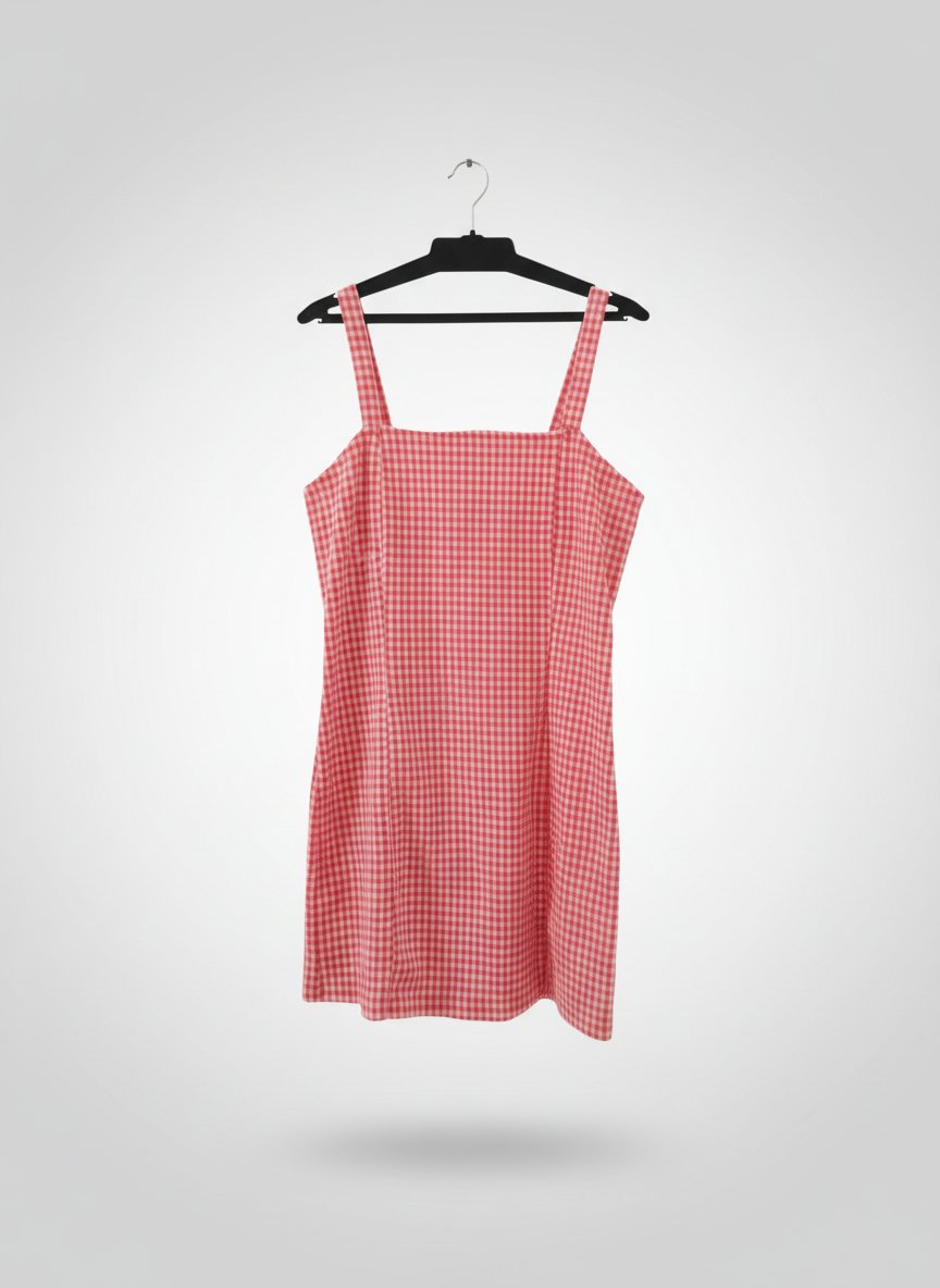 Robe a carreaux rose 