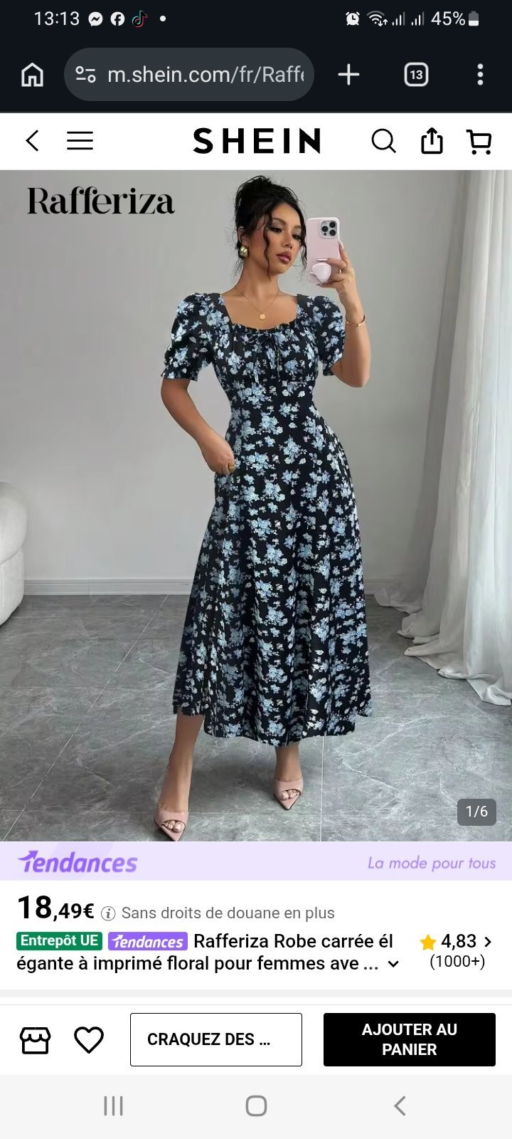  Robe fleuri 