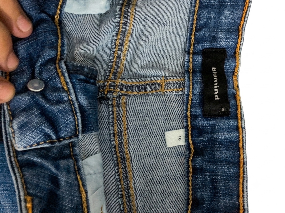 Jean BluMind Slim Ripped Taille 16 L/XL Bleu Déchiré