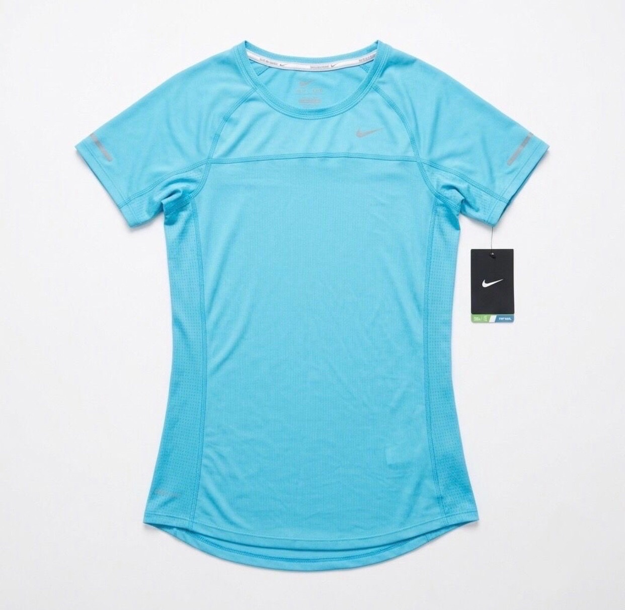T-shirt NIKE DRI-FIT Running Femme XS Bleu Neuf Etiquette