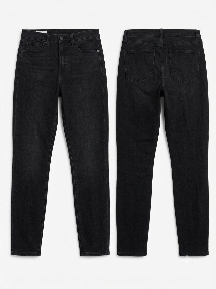 Jean Femme GAP True Skinny Sky High 29 Noir Taille Haute S/M